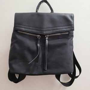 Botkier New York Trigger Mini Backpack Nylon Leather In Black Gunmetal